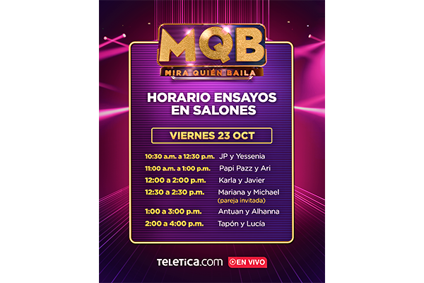 Vea aquí los horarios de ensayos de MQB 3, sexta semana