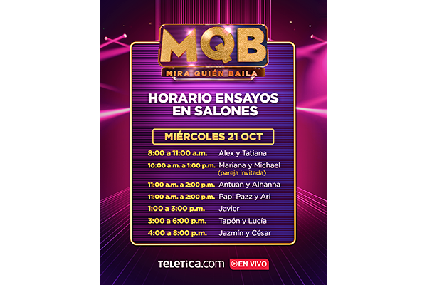 Vea aquí los horarios de ensayos de MQB 3, sexta semana