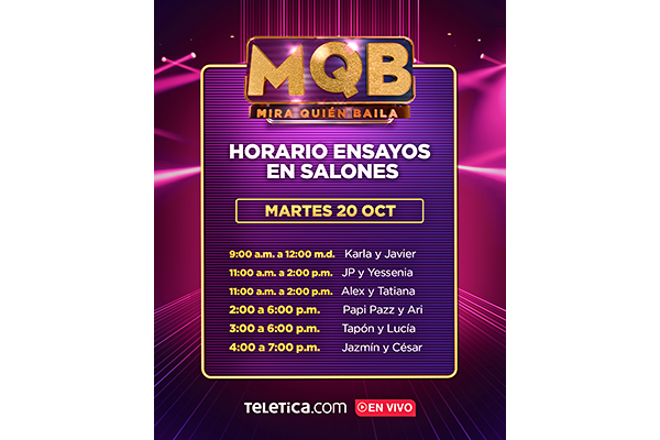 Vea aquí los horarios de ensayos de MQB 3, sexta semana