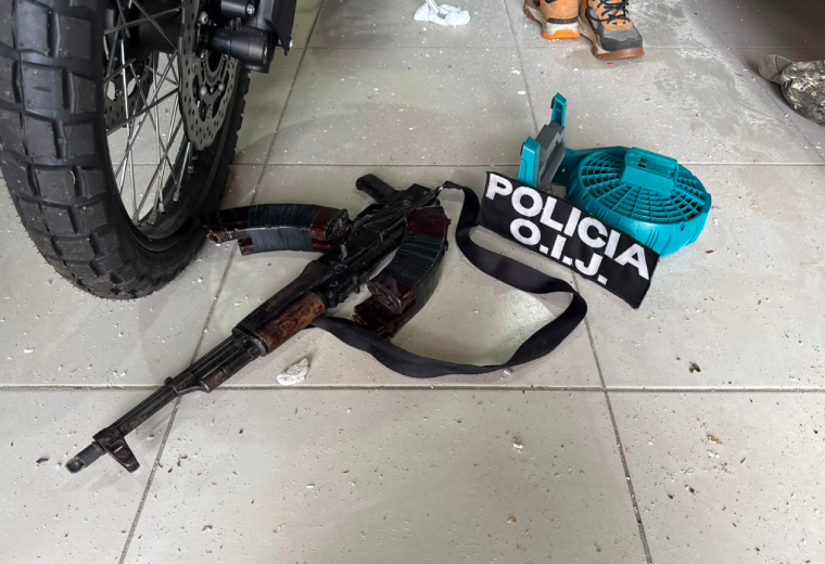 Vea las pesadas armas que encontró el OIJ en guarida de Diablo