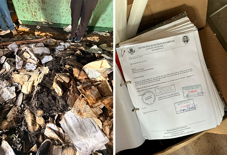 Denuncia eliminación ilícita documentos en Puntarenas